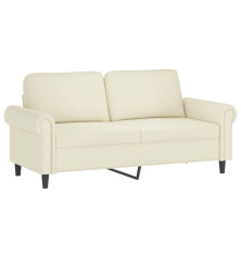 Dvivietė sofa, kreminės spalvos, 140cm, aksomas