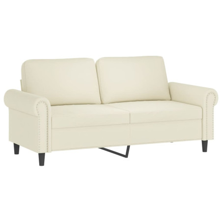 Dvivietė sofa, kreminės spalvos, 140cm, aksomas