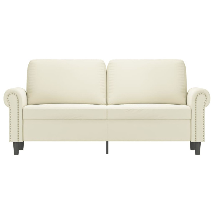 Dvivietė sofa, kreminės spalvos, 140cm, aksomas