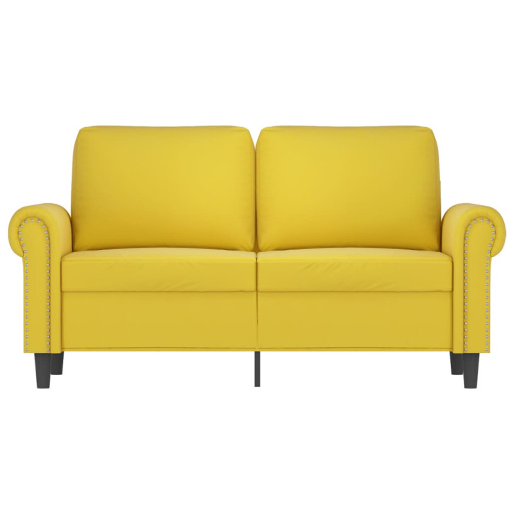 Dvivietė sofa, geltonos spalvos, 120cm, aksomas