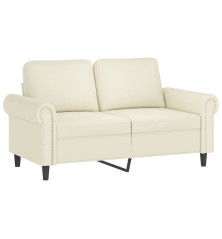 Dvivietė sofa, kreminės spalvos, 120cm, aksomas