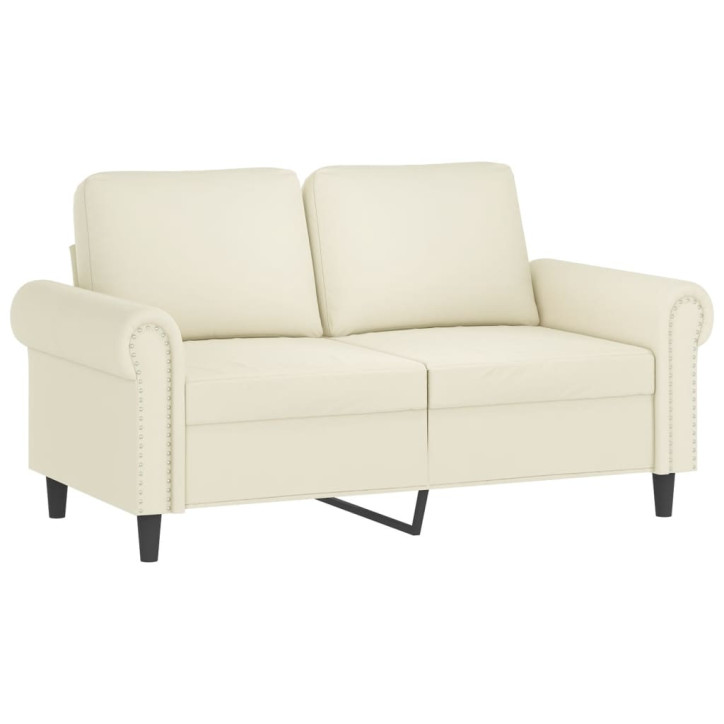 Dvivietė sofa, kreminės spalvos, 120cm, aksomas