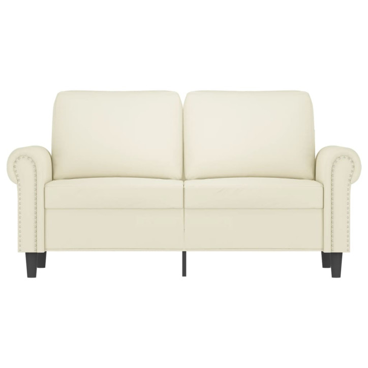 Dvivietė sofa, kreminės spalvos, 120cm, aksomas