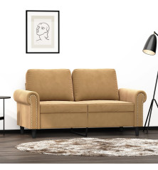 Dvivietė sofa, rudos spalvos, 120cm, aksomas