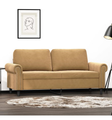 Dvivietė sofa, rudos spalvos, 140cm, aksomas