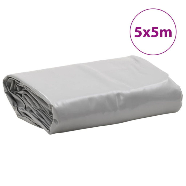 Tentas, pilkos spalvos, 5x5m, 600g/m²