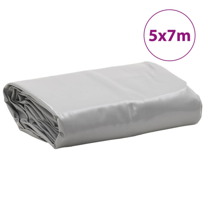 Tentas, pilkos spalvos, 5x7m, 600g/m²