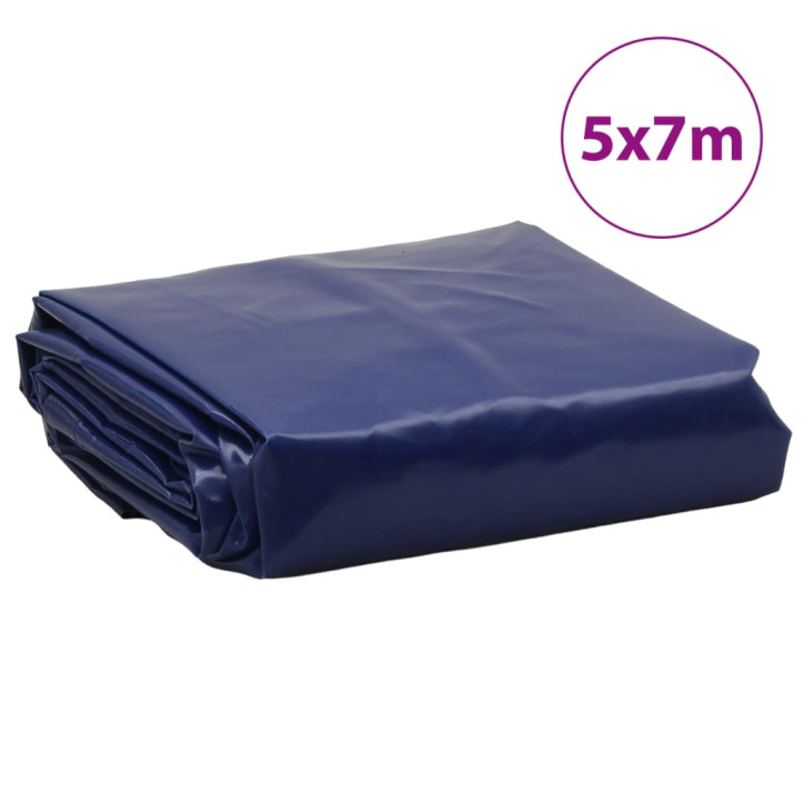 Tentas, mėlynos spalvos, 5x7m, 600g/m²