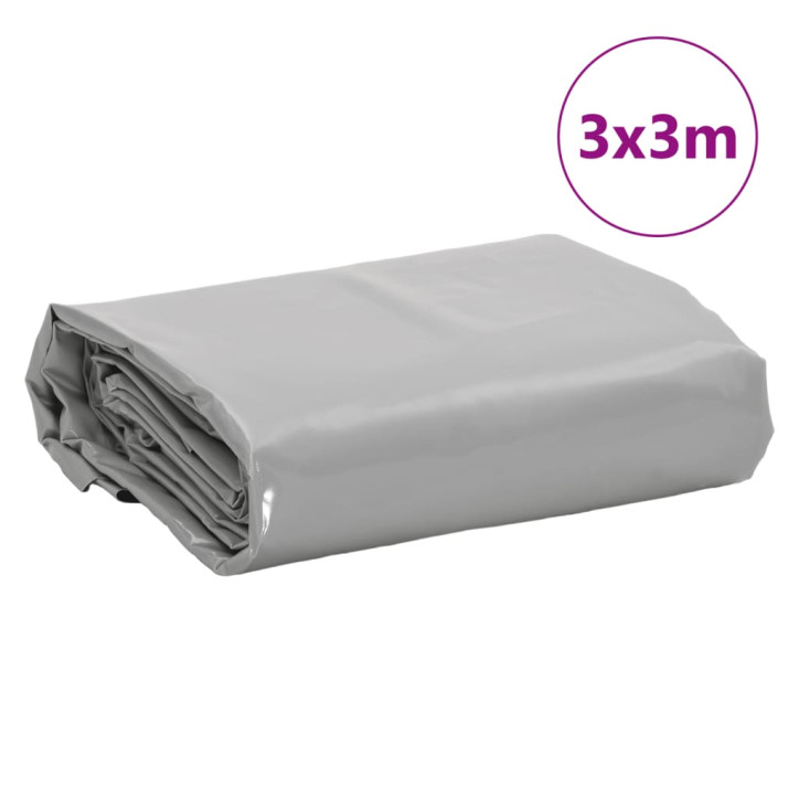 Tentas, pilkos spalvos, 3x3m, 600g/m²