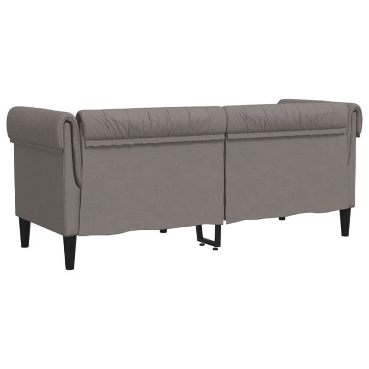 Dvivietė chesterfield sofa, taupe spalvos, audinys