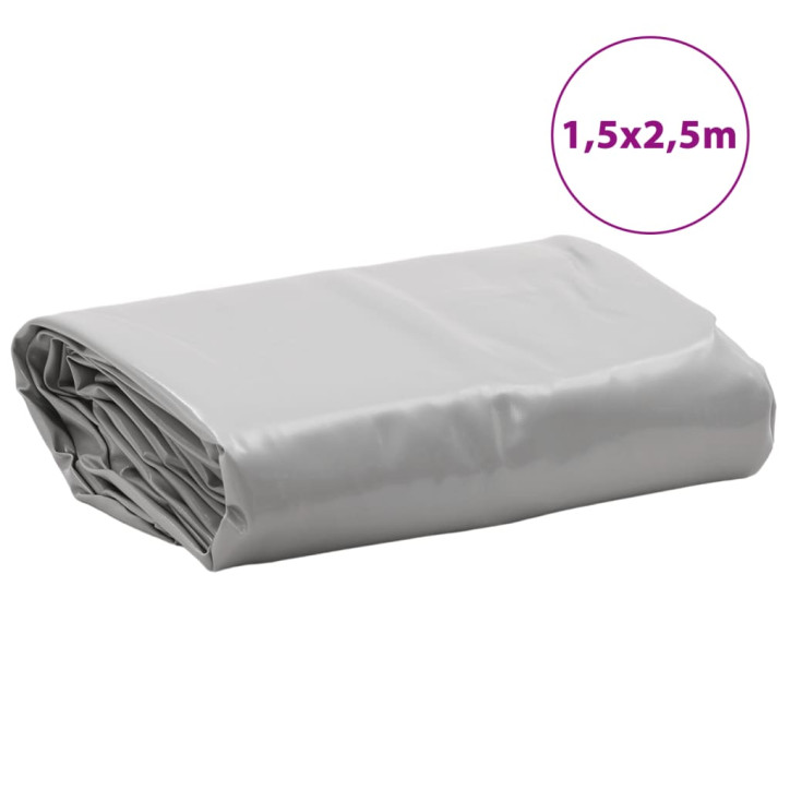 Tentas, pilkos spalvos, 1,5x2,5m, 600g/m²