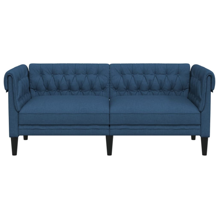 Dvivietė chesterfield sofa, mėlynos spalvos, audinys