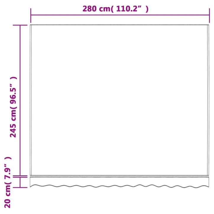 Pakaitinis audinys markizei, raudonas/baltas, 3x2,5m, dryžuotas