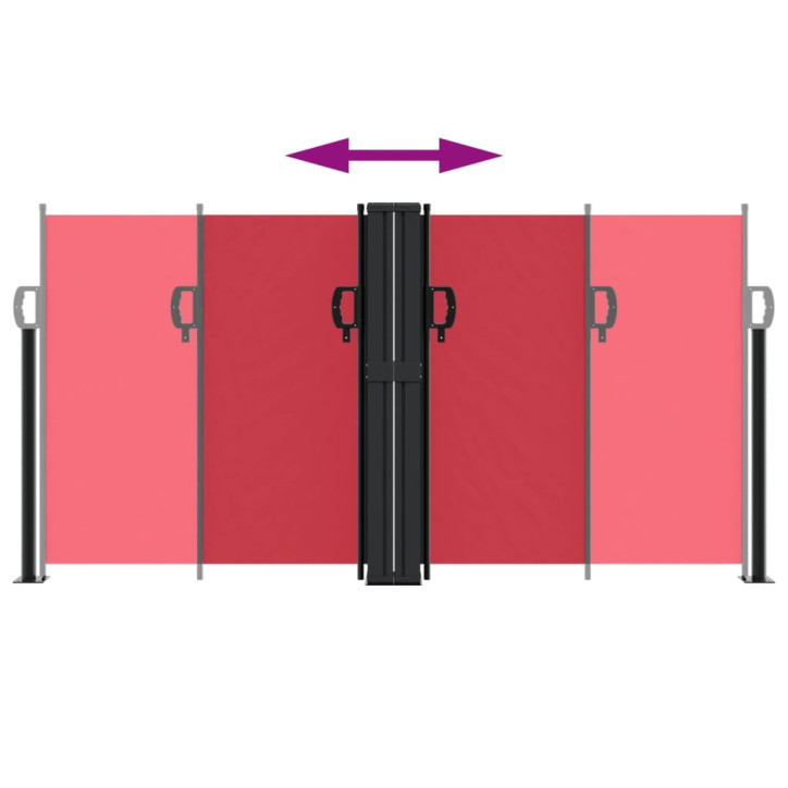 Ištraukiama šoninė pertvara, raudonos spalvos, 120x1000cm