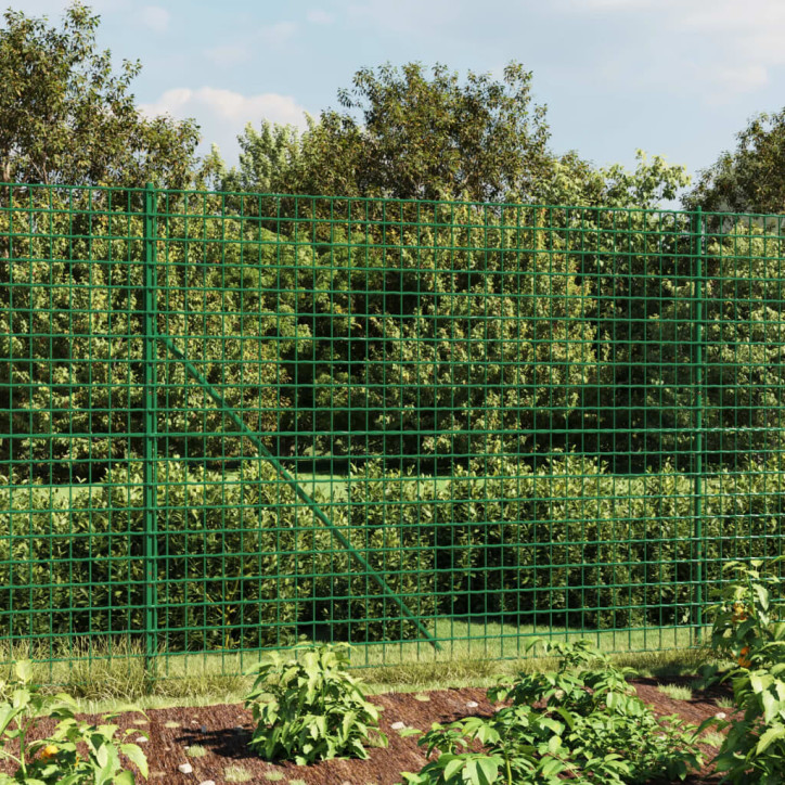 Tinklinė tvora su flanšais, žalios spalvos, 2,2x10m