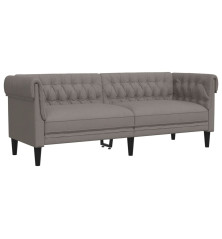 Trivietė chesterfield sofa, taupe spalvos, audinys