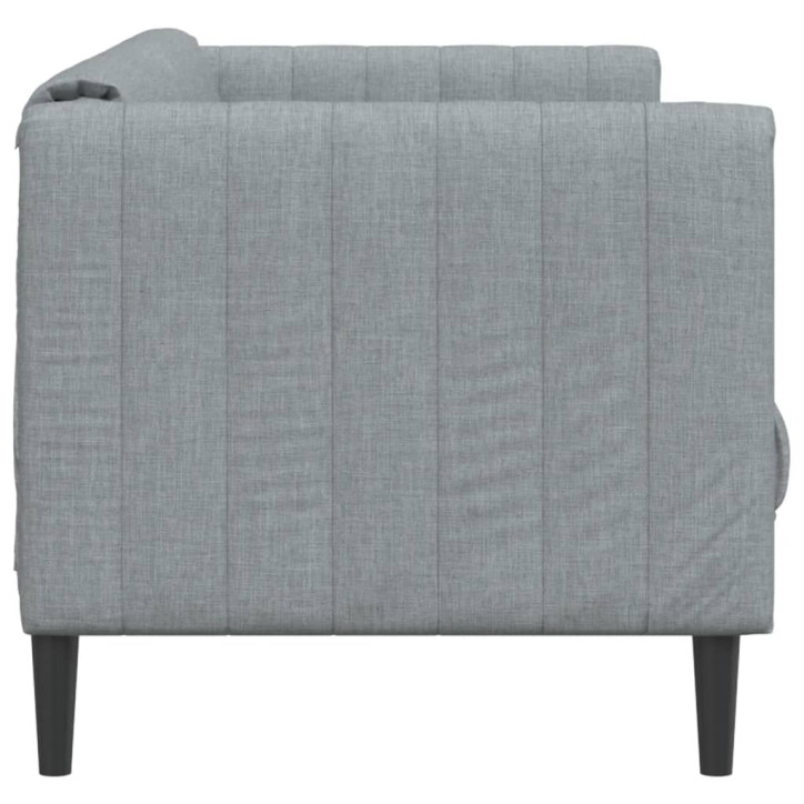 Trivietė sofa, šviesiai pilkos spalvos, audinys