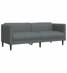 Trivietė sofa, tamsiai pilkos spalvos, audinys