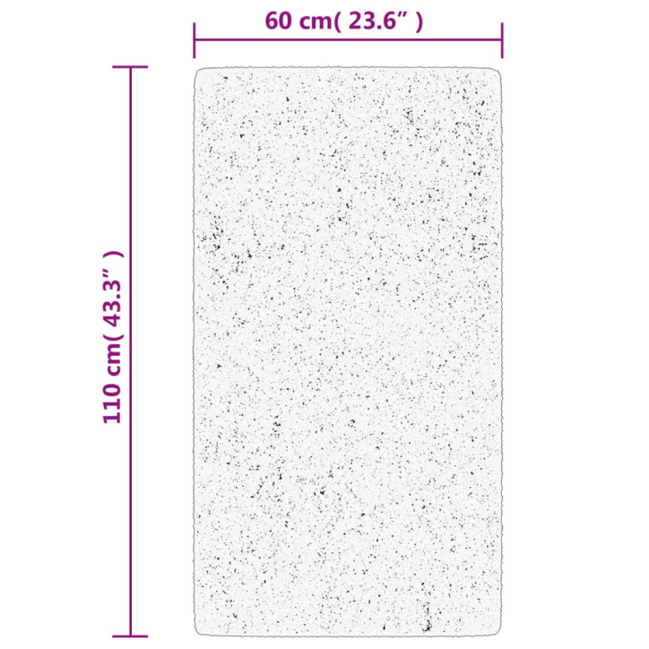 Shaggy kilimas PAMPLONA, juodas ir kreminis, 60x110cm