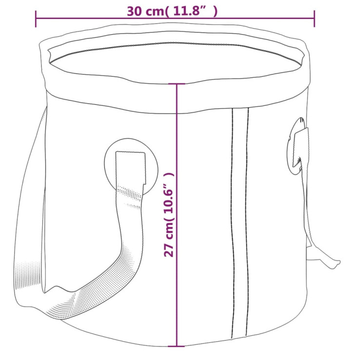 Sulankstomi kibirai, 2vnt., mėlynos spalvos, 20l, PVC