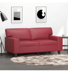 Dvivietė sofa, raudonojo vyno spalvos, 120cm, dirbtinė oda