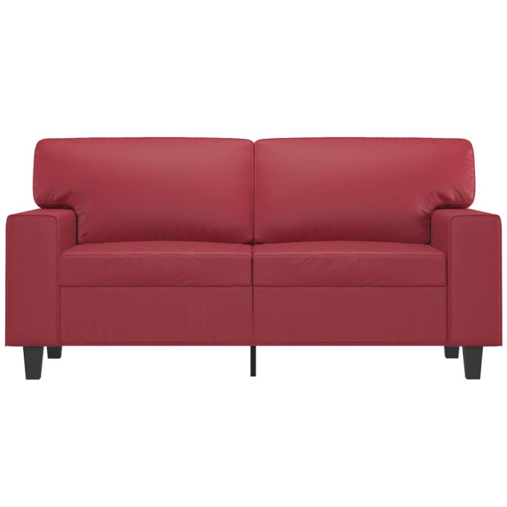 Dvivietė sofa, raudonojo vyno spalvos, 120cm, dirbtinė oda