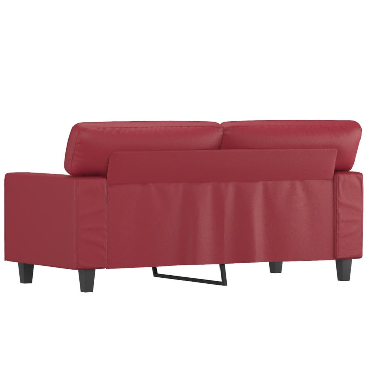 Dvivietė sofa, raudonojo vyno spalvos, 120cm, dirbtinė oda