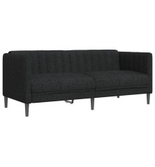 Dvivietė sofa, juodos spalvos, audinys