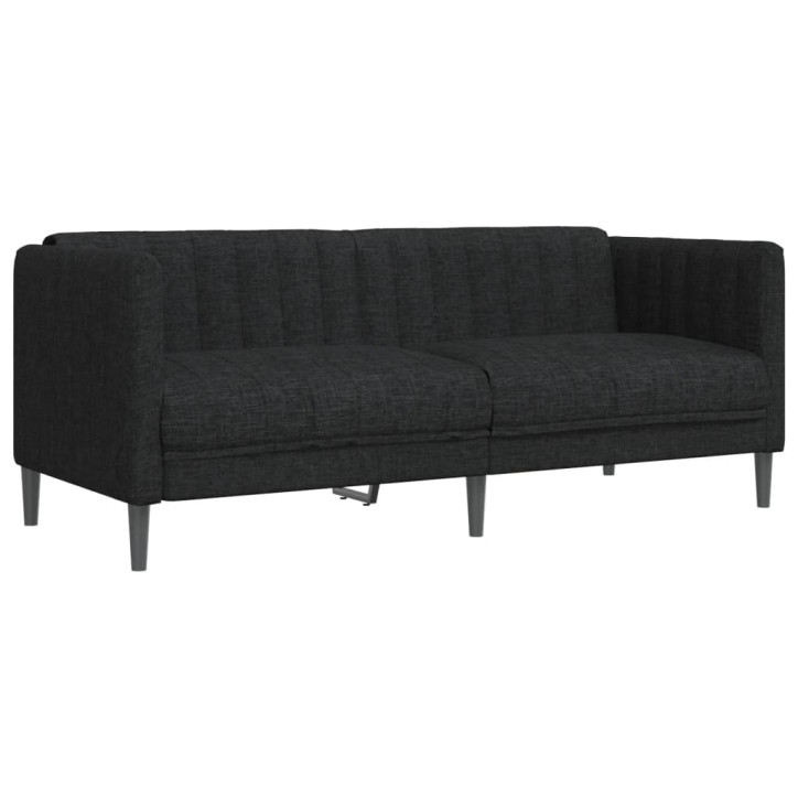 Dvivietė sofa, juodos spalvos, audinys