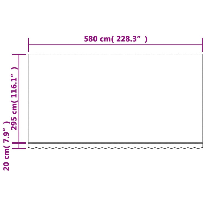 Pakaitinis audinys markizei, įvairių spalvų, 6x3m, dryžuotas