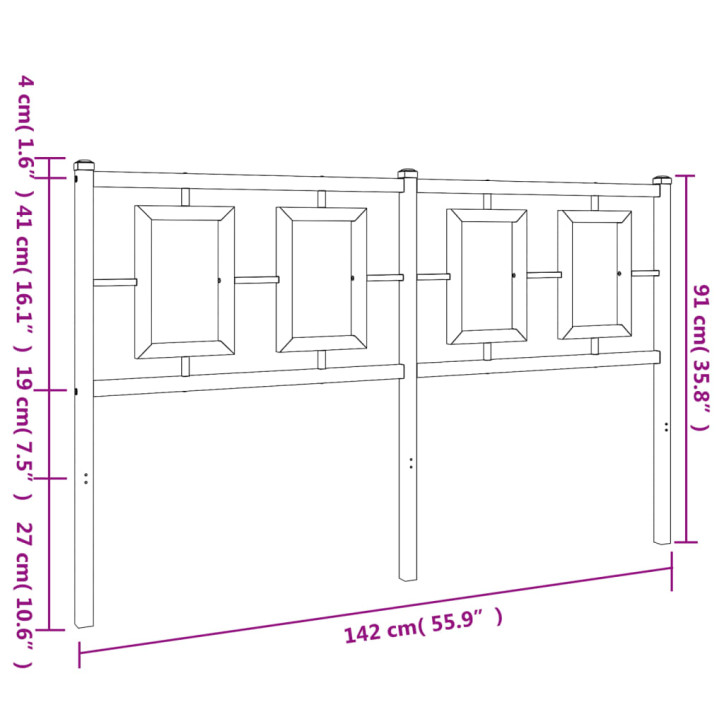 Metalinis galvūgalis, baltos spalvos, 135cm