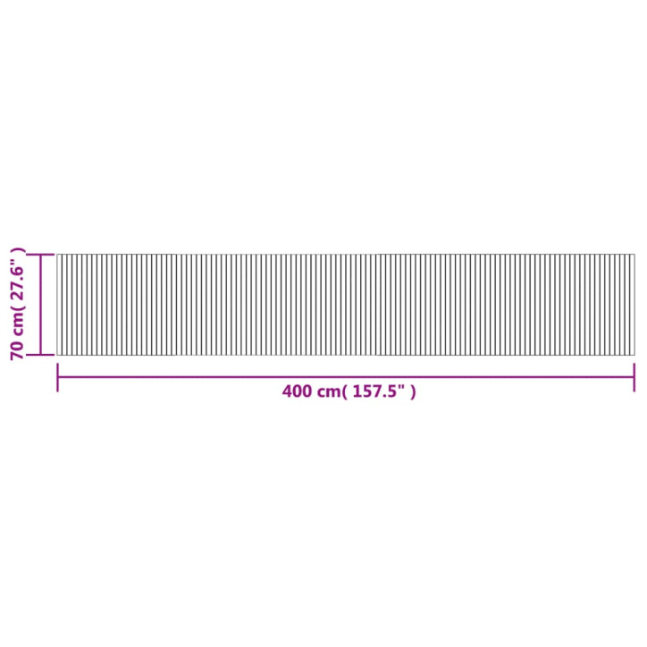 Kilimas, šviesus natūralus, 70x400cm, bambukas, stačiakampis