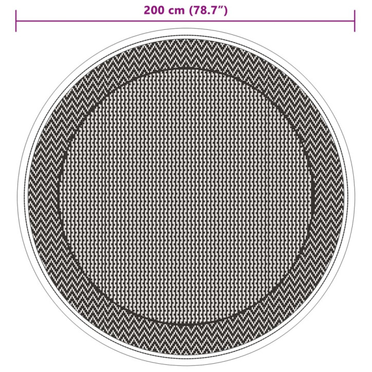 Lauko kilimas, žalios spalvos, 200cm skersmens, PP