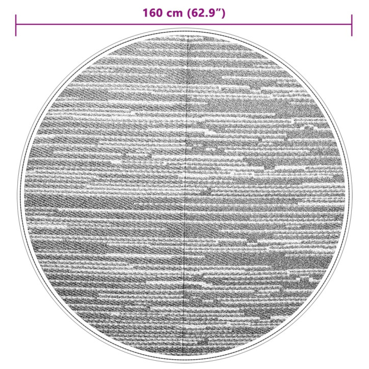 Lauko kilimas, rudos spalvos, 160cm skersmens, PP