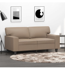 Dvivietė sofa, kapučino spalvos, 120cm, dirbtinė oda