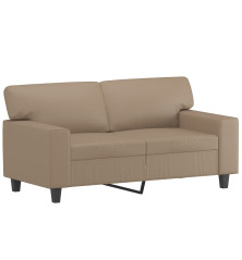 Dvivietė sofa, kapučino spalvos, 120cm, dirbtinė oda