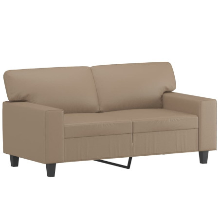 Dvivietė sofa, kapučino spalvos, 120cm, dirbtinė oda