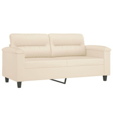 Dvivietė sofa, smėlio spalvos, 140cm, mikropluošto audinys