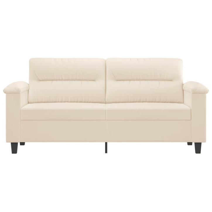 Dvivietė sofa, smėlio spalvos, 140cm, mikropluošto audinys