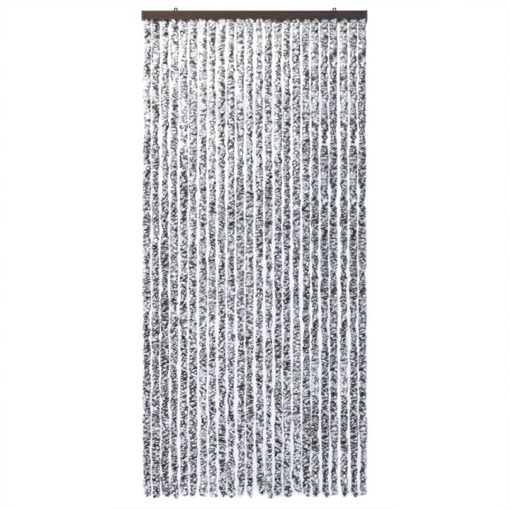 Užuolaida nuo musių, ruda ir smėlio, 100x230cm šenilis