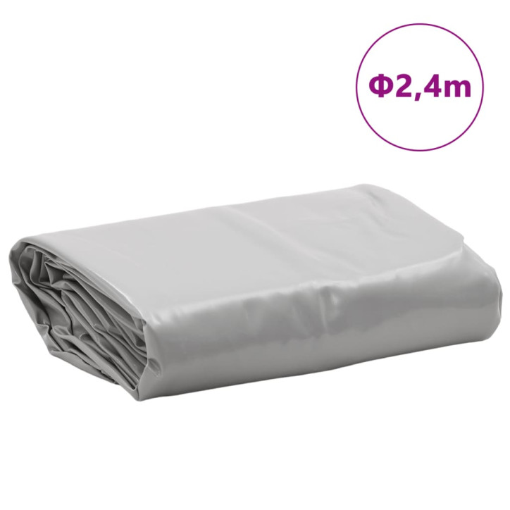 Tentas, pilkos spalvos, 2,4m skersmens, 650g/m²