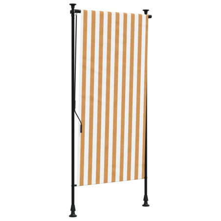 Lauko roletas, oranžinis/baltas, 100x270cm, audinys ir plienas