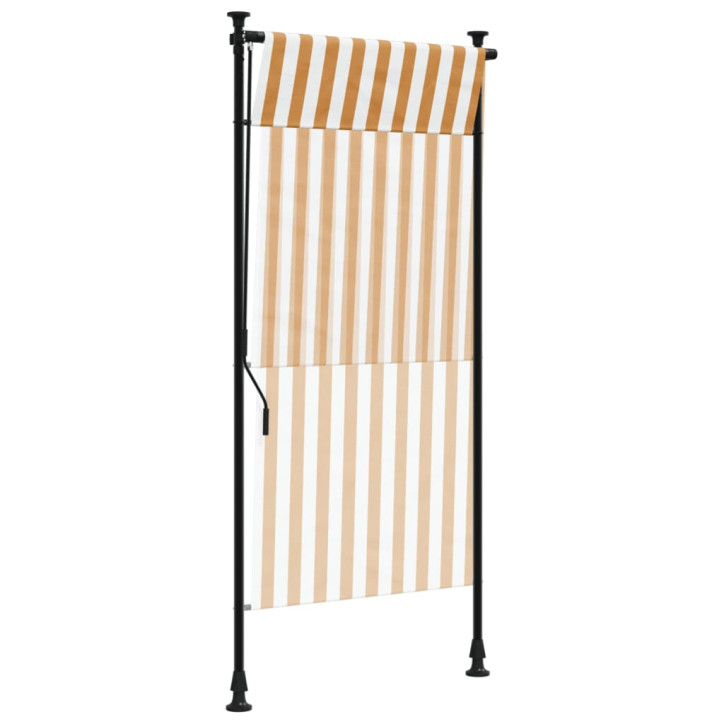 Lauko roletas, oranžinis/baltas, 100x270cm, audinys ir plienas