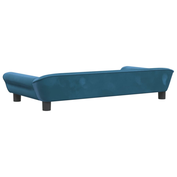 Vaikiška sofa, mėlynos spalvos, 100x50x26cm, aksomas