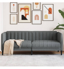 Dvivietė sofa, tamsiai pilkos spalvos, audinys