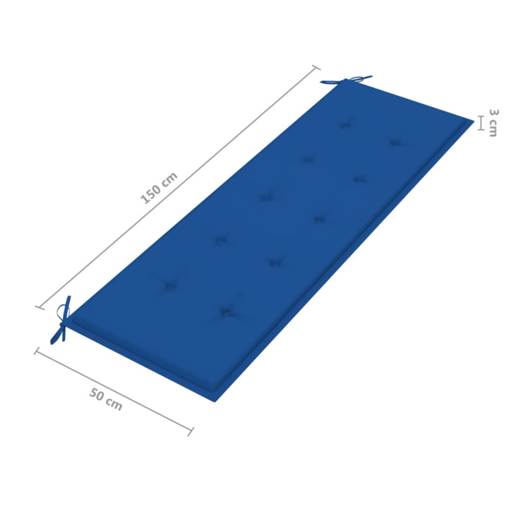 Trivietis sodo suoliukas su pagalve, pilkas, 150cm, eukaliptas