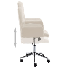 Biuro kėdė, kreminės spalvos, audinys