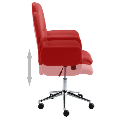 Biuro kėdė, raudonojo vyno spalvos, dirbtinė oda