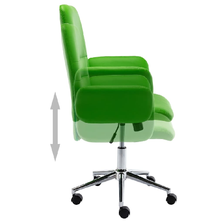 Biuro kėdė, žalia, dirbtinė oda