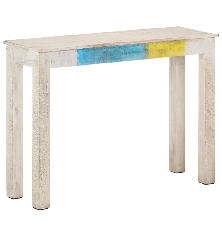 Konsolinis staliukas, baltas, 115x35x77cm, mango mediena